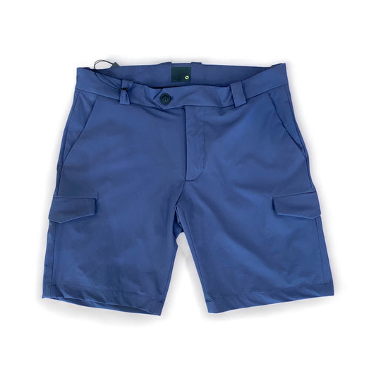 SH0 bermuda in tessuto tecnico RIPSTOP blu con tasche laterali a scomparsa