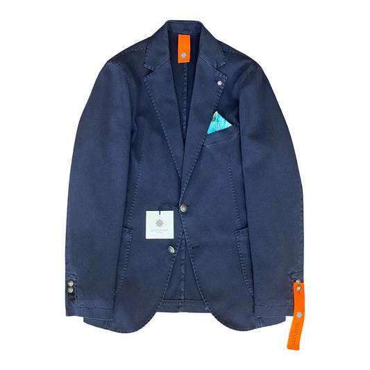 Bharnaba giacca in cotone lavato blu
