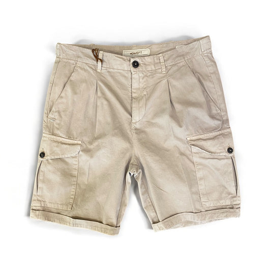 40WEFT BERMUDA CARGO A UNA PINCES COLORE FANGO