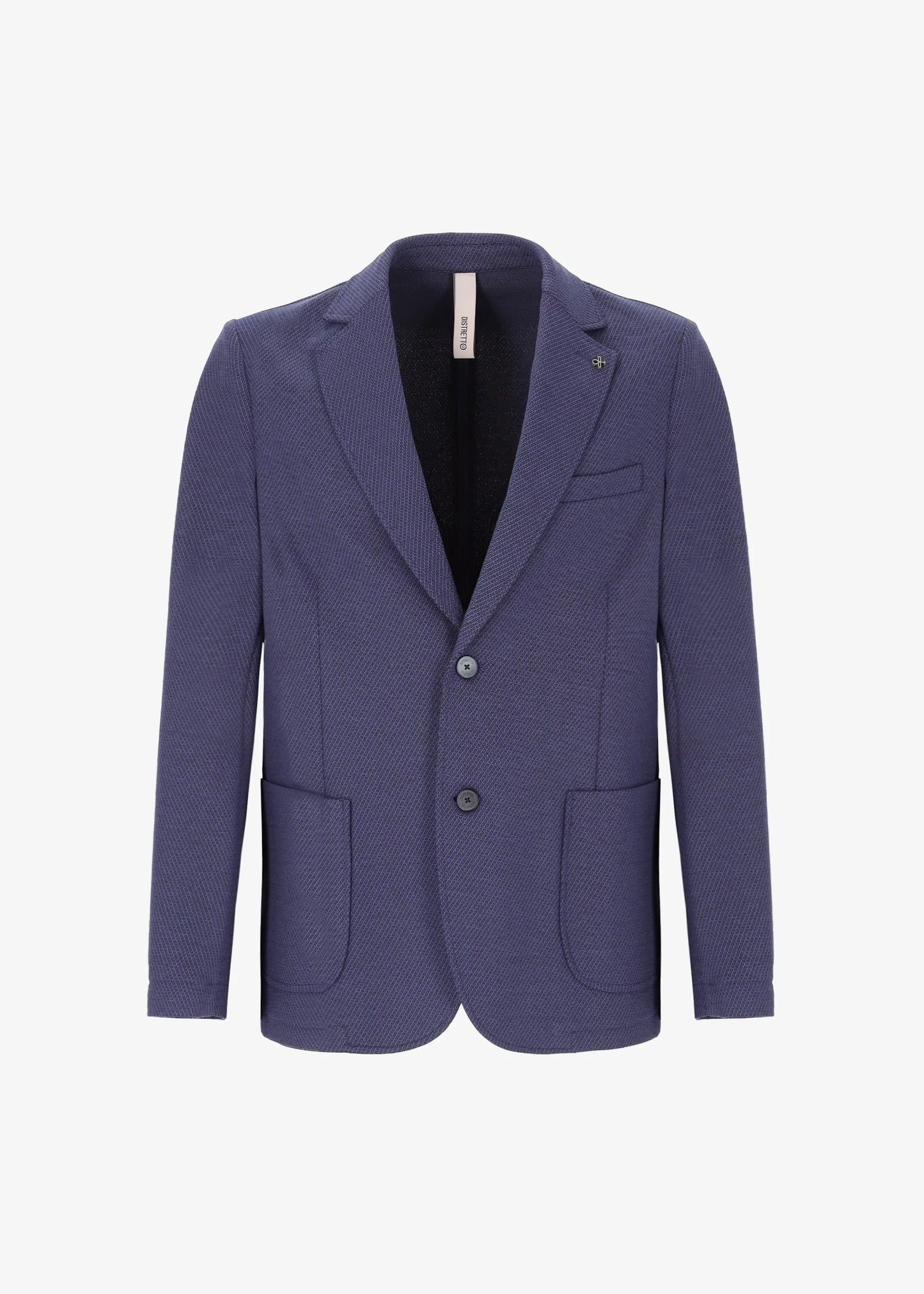 Distretto12 abito micro fantasia in tessuto Jersey stretch bluette